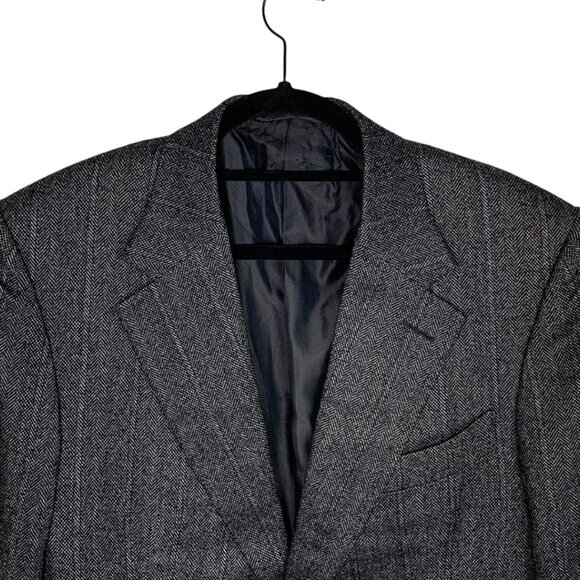 TOM FORD Men’s Tom Ford Wool, Silk, Camel Herringbone Tweed Lined Blazer - Picture 3 of 9
